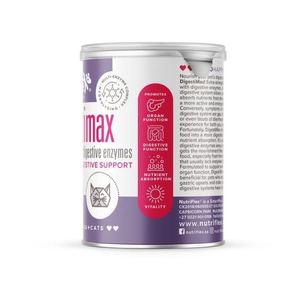 Digestimax Extra Strength Prebiotic And Probiotic With Digestive Enzymes For Dogs And Cats 180G Benefits