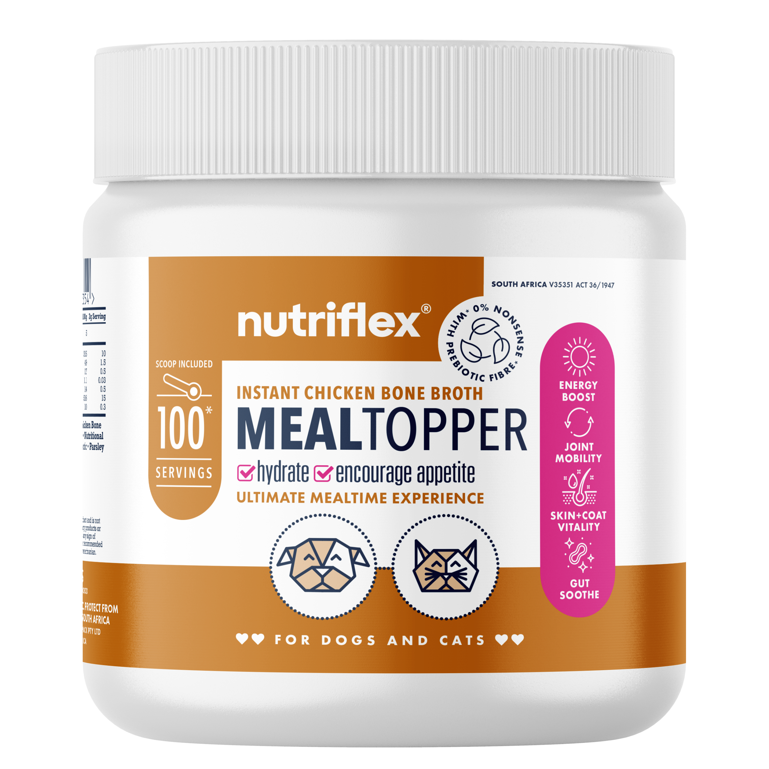 Nutriflex-Meal-Topper-Instant-Chicken-Bone-Broth-Powder-Dogs-Cats-300G