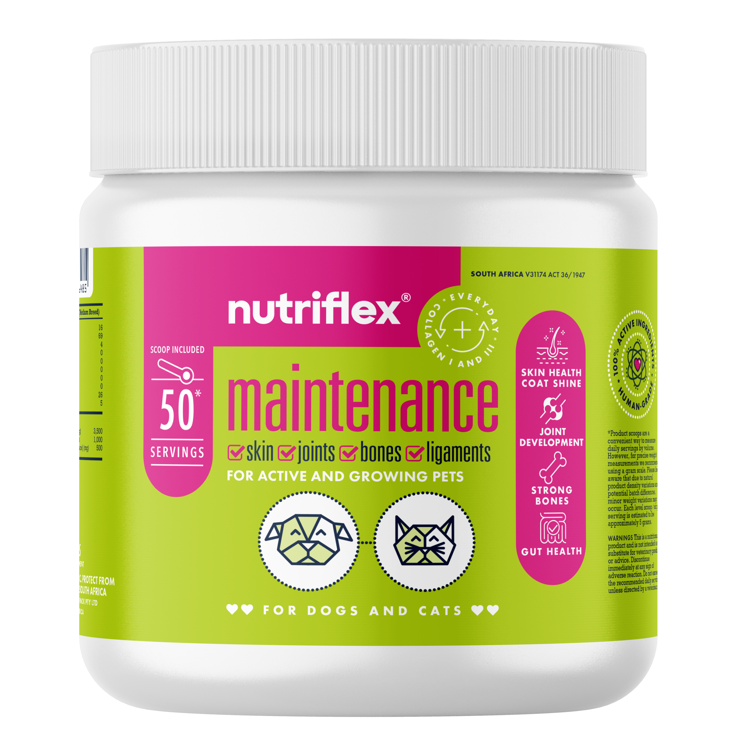 Nutriflex-Maintenance-Daily-Collagen-Hip-Joint-Care-Powder-Dogs-Cats-250G