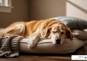 Natural Frankincense Hip Joint Support Senior Dog Resting Comfortably